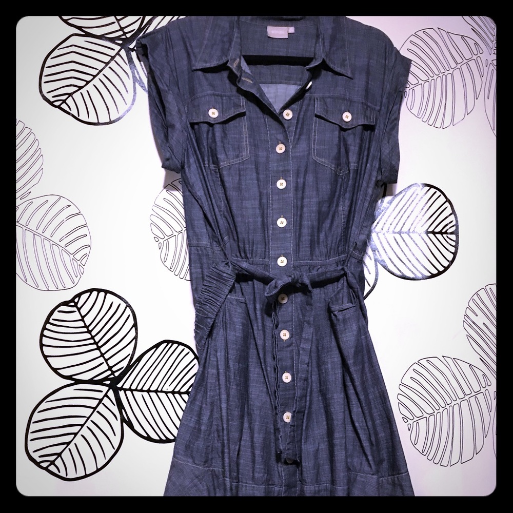 ♻️ eShakti Chambray Summer Dress- w/Belt